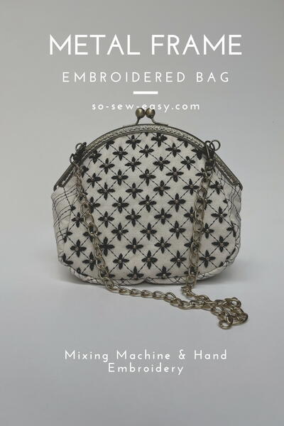 Metal Frame Embroidered Bag Pattern Metal Frame Embroidered Bag Pattern