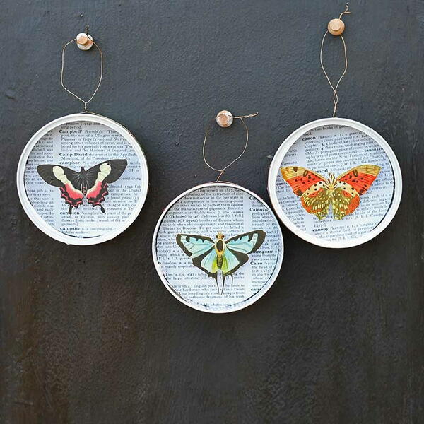 Tin Can Butterfly Ornaments Tin Can Butterfly Ornaments