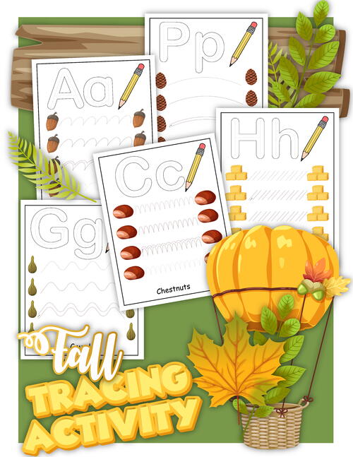 Fall Tracing Worksheets Fall Tracing Worksheets