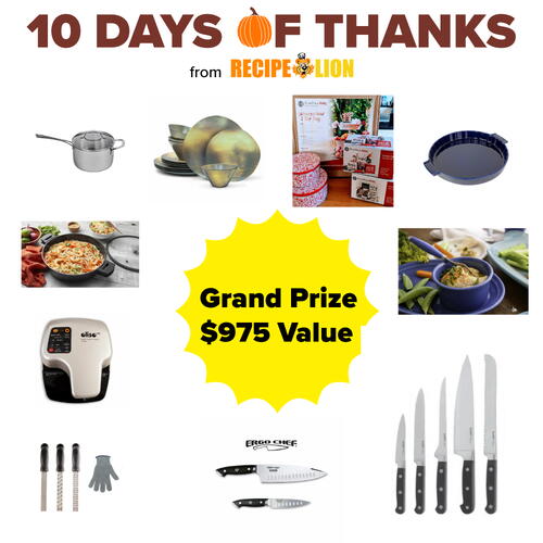 RecipeLion 10 Days of Thanks Grand Prize