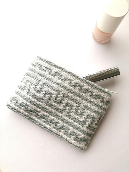 Tapestry Crochet Zipper Pouch Athena Tapestry Crochet Zipper Pouch Athena