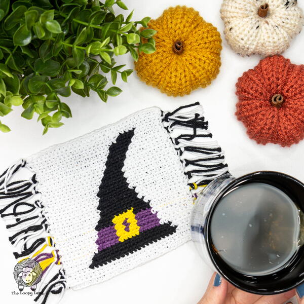 Crochet Witch Hat Mug Rug Crochet Witch Hat Mug Rug