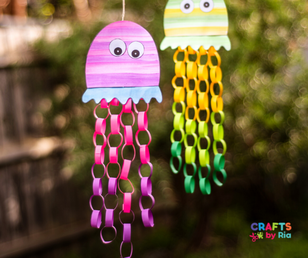 Paper Chain Jellyfish Craft Paper Chain Jellyfish Craft