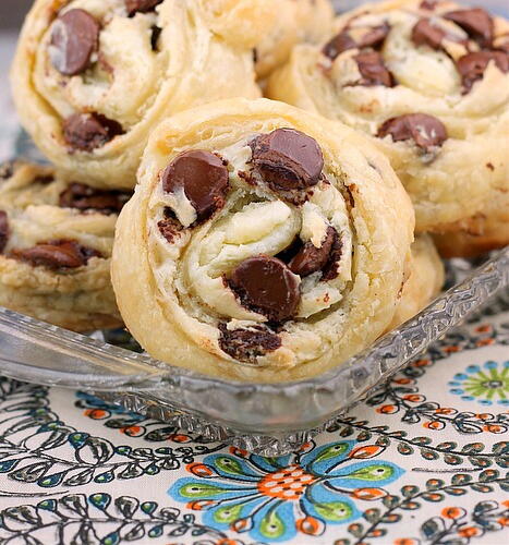Chocolate Chip Cream Cheese Puff Pastry Cookies Chocolate Chip Cream Cheese Puff Pastry Cookies