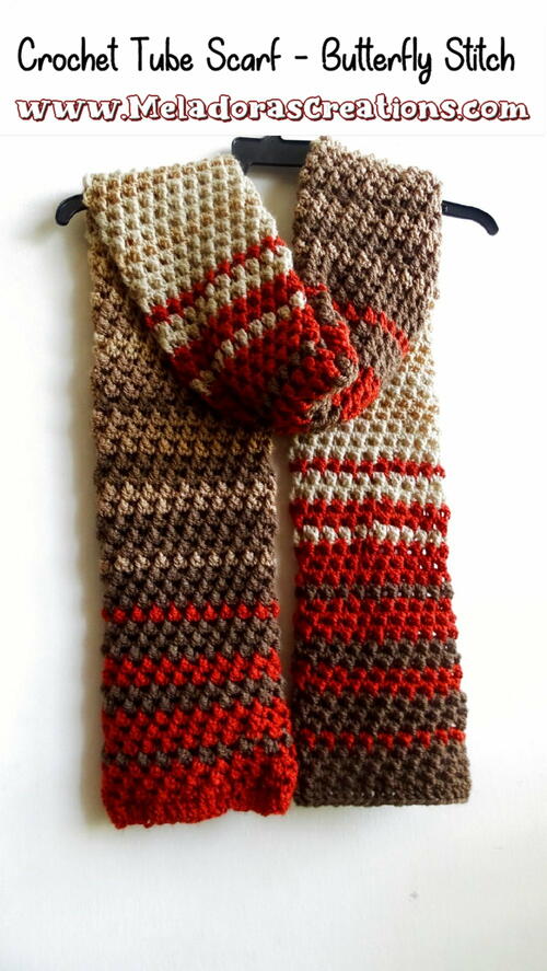 Tube Scarf Using The Butterfly Stitch Tube Scarf – Using The Butterfly Stitch