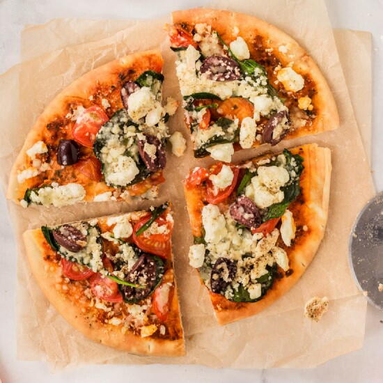 Sheet Pan Greek Pita Pizza Sheet Pan Greek Pita Pizza