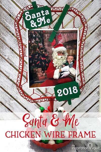 Santa Me Chicken Wire Frame Santa & Me Chicken Wire Frame
