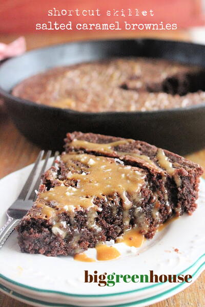 Shortcut Skillet Salted Caramel Brownies Shortcut Skillet Salted Caramel Brownies