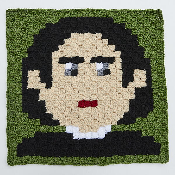Severus Snape C2c Crochet Block Severus Snape C2c Crochet Block