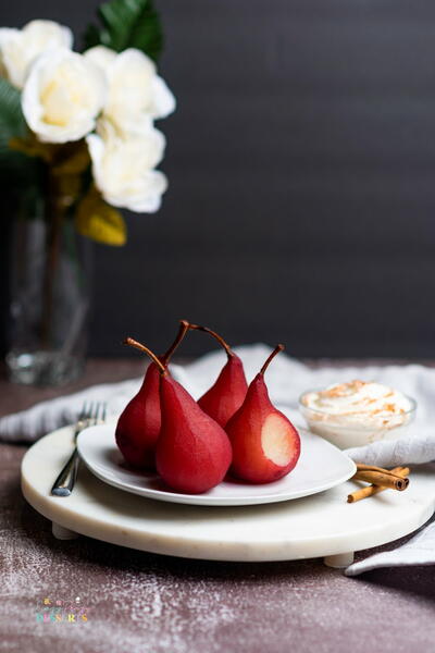 Poached Pears In Red Wine Poached Pears In Red Wine