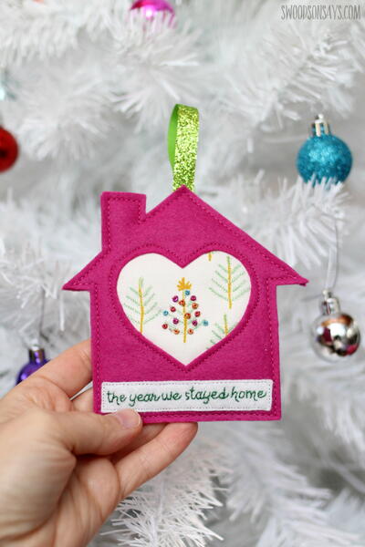 Felt House Ornament 