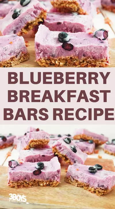 Creamy And Beautiful Blueberry Breakfast Bars