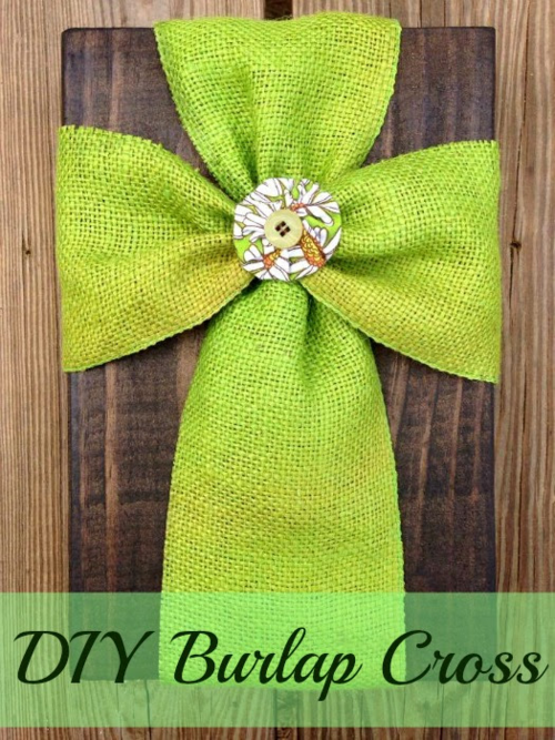 Super Easy Diy Burlap Cross Tutorial Super Easy Diy Burlap Cross Tutorial