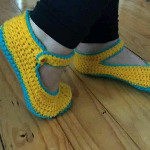 Crochet Women House Slippers Worked Flat Crochet Women House Slippers Worked Flat