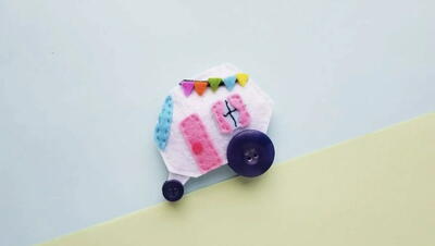 Cute Felt Camper Ornament