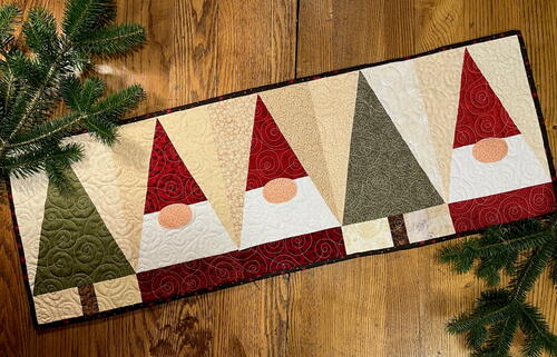 Balsam Gnomes Table Runner Quilt Balsam Gnomes Table Runner Quilt
