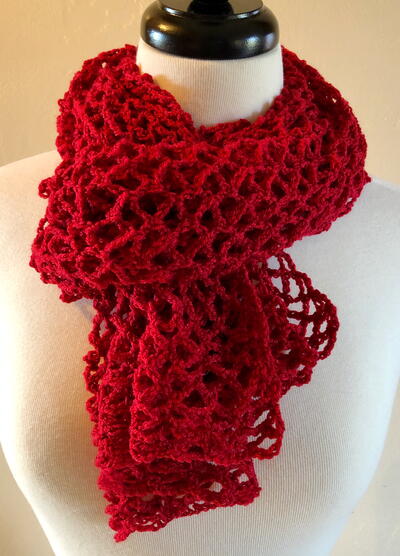 Beginners Lattice Crochet Scarf Pattern
