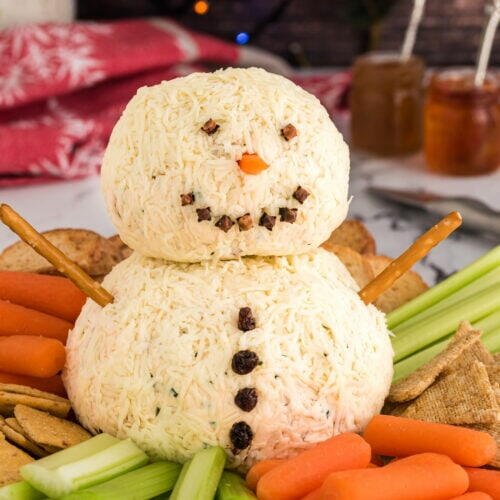 Snowman Cheeseball Snowman Cheeseball