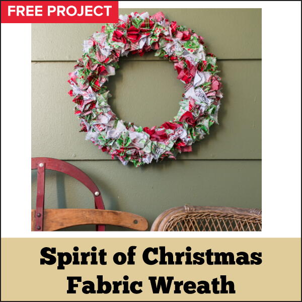 Spirit of Christmas Fabric Wreath