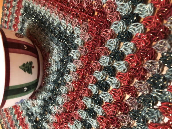 Beginner Granny Square Christmas Doily Beginner Granny Square Christmas Doily