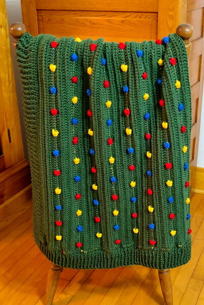 Festive Light Crochet Blanket