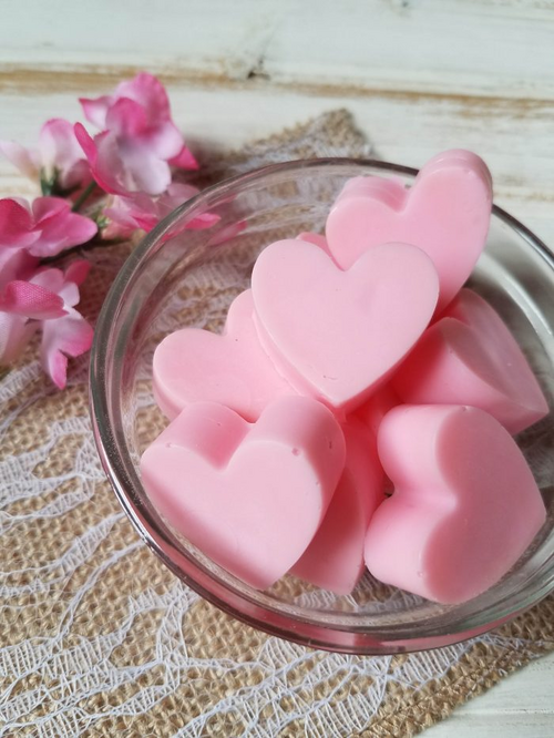 Homemade Strawberry Scented Mini Heart Soaps Homemade Strawberry Scented Mini Heart Soaps