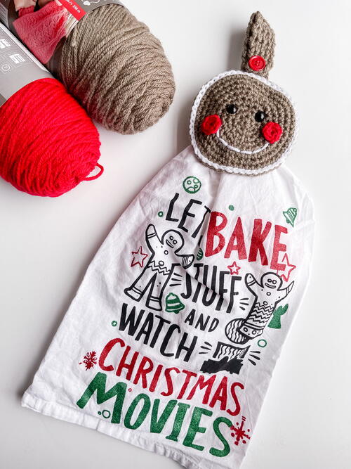 Gingerbread Man Towel Topper Gingerbread Man Towel Topper