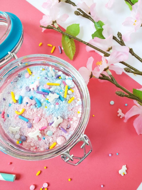Unicorn Sprinkles Fizzing Bath Salts Recipe For Kids Unicorn Sprinkles Fizzing Bath Salts Recipe For Kids