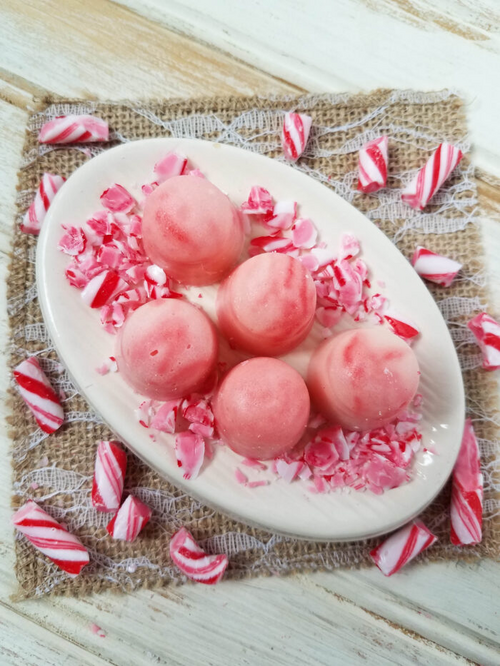 Candy Cane Sugar Scrub Cubes