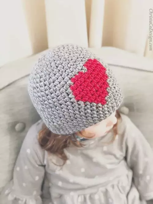 Pebbled Heart Beanie Pebbled Heart Beanie