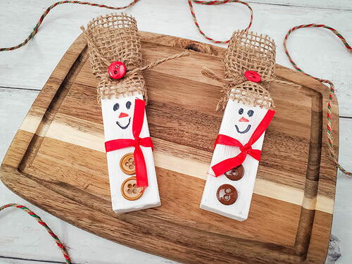Jenga Block Snowman Jenga Block Snowman