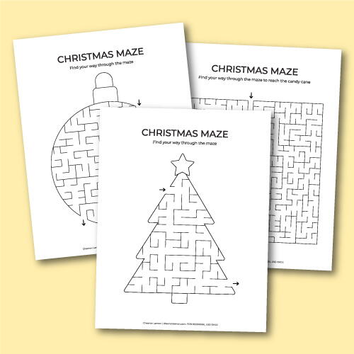 Printable Christmas Mazes