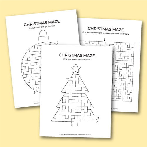 Printable Christmas Mazes Printable Christmas Mazes