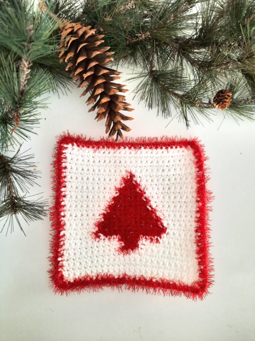 Christmas Tree Scrubby Dishcloth Christmas Tree Scrubby Dishcloth