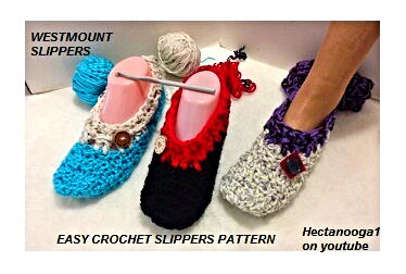 Westmount Unisex Crochet Slippers Westmount Unisex Crochet Slippers