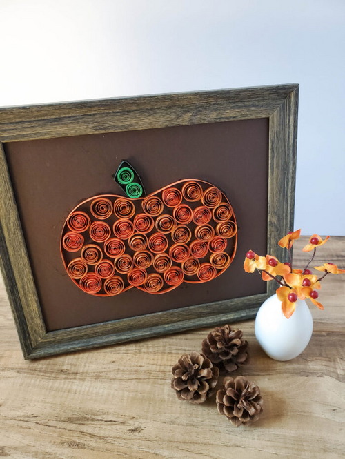 Pumpkin Paper Quilling Project Frame Pumpkin Paper Quilling Project Frame