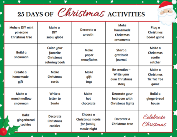 25 Days Of Christmas Activities 25 Days Of Christmas Activities