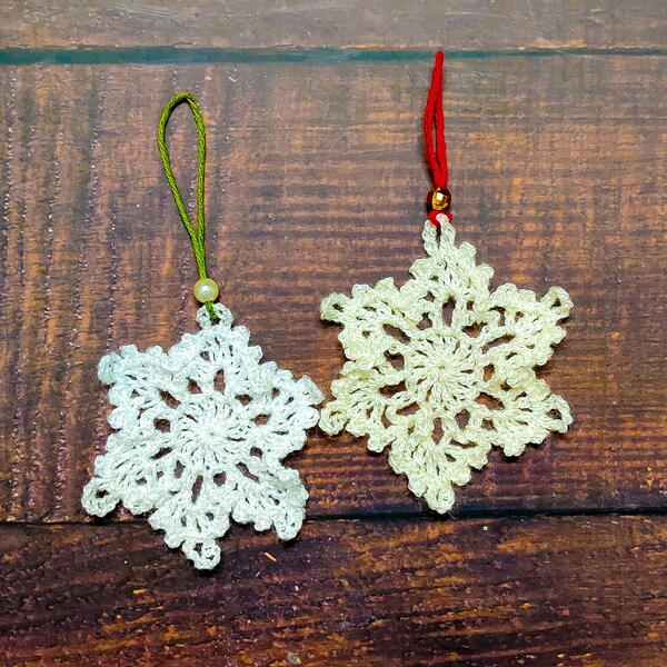 Easy Crochet Snowflake Ornament Pattern