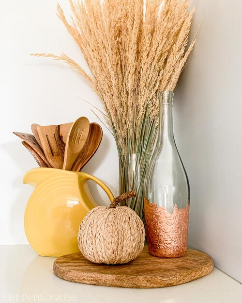 Easy DIY Gold Leaf Glass Decor Easy DIY Gold Leaf Glass Decor