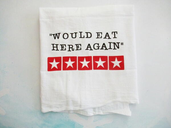 Free Printable yelp 5 Stars Dish Towel Free Printable "yelp 5 Stars" Dish Towel