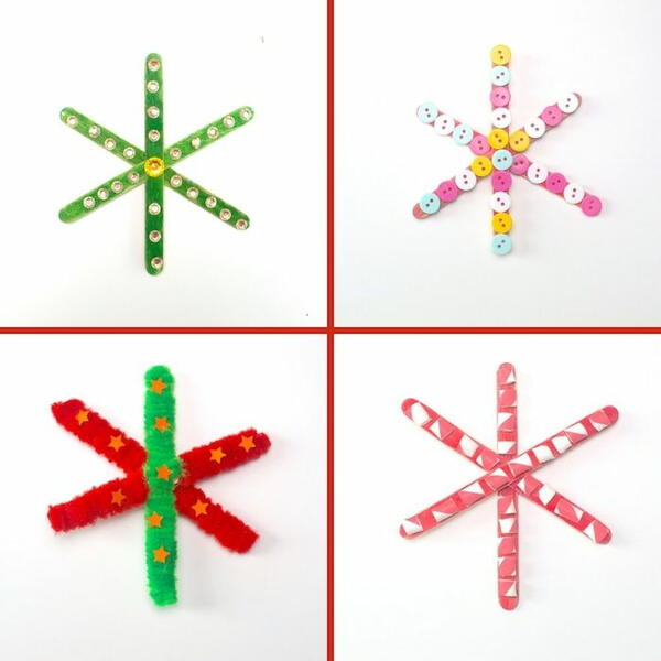 Popsicle Stick Snowflake Popsicle Stick Snowflake