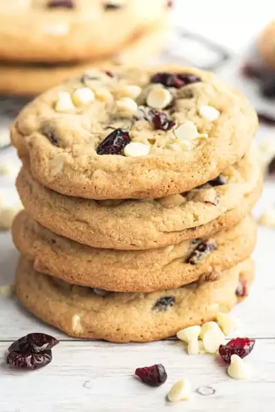 White Chocolate Chip Cranberry Cookies (soft And Chewy!)