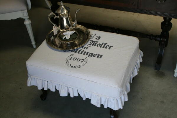 Faux German Grain Sack Slipcover Faux German Grain Sack Slipcover