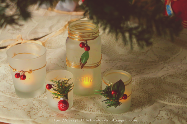 DIY Holiday Glass Candle Display DIY Holiday Glass Candle Display