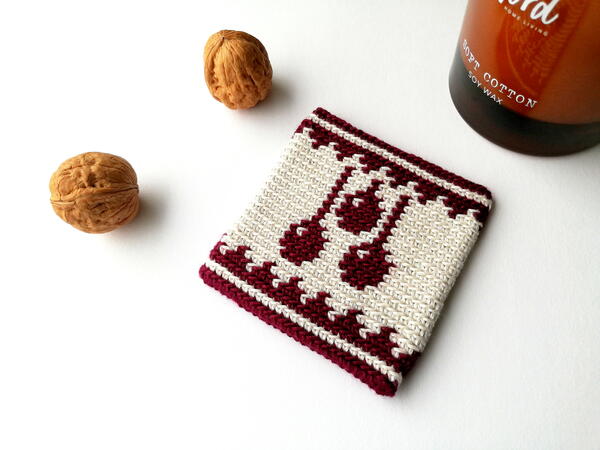 Coaster With Christmas Ornaments Coaster With Christmas Ornaments