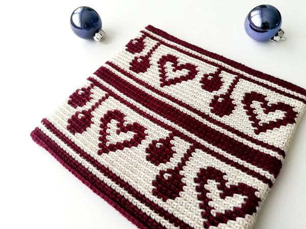 Pot Holder With Hearts Pot Holder With Hearts