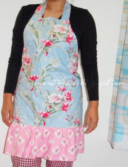 Ruffled Floral Apron Ruffled Floral Apron