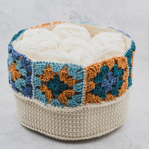 Granny Square Basket Granny Square Basket