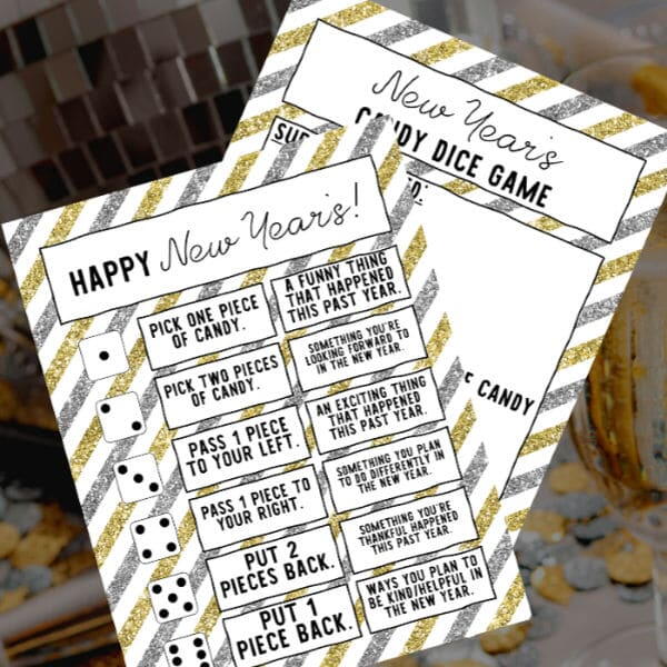 Simple New Year Dice Game For Kids Simple New Year Dice Game For Kids