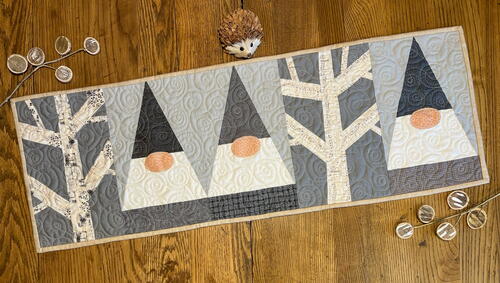 Birch Gnomes Table Runner Quilt Birch Gnomes Table Runner Quilt
